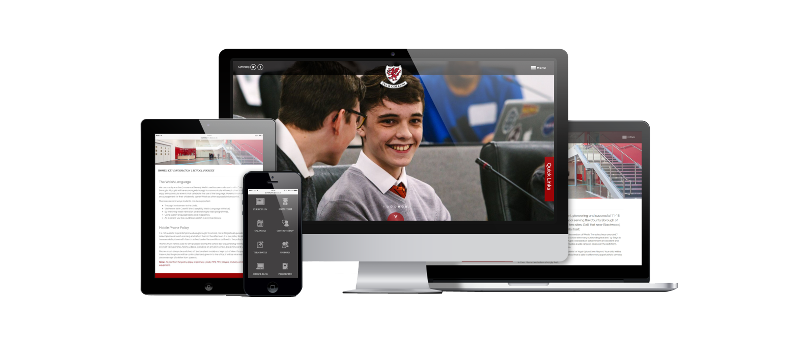 School Website Design Ysgol Cwn Rhymni